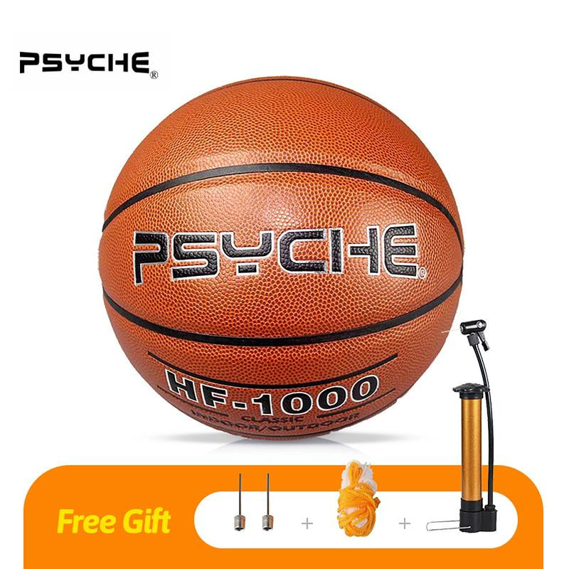 PSYCHE Size 7 Basketball Original Leather Basketball Ball Indoor Outdoor Basketball Games