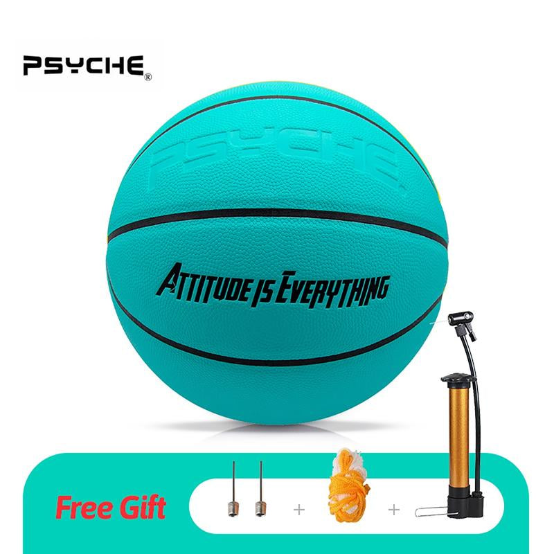 PSYCHE Size 7 Basketball Original Leather Basketball Ball Indoor Outdoor Basketball Games