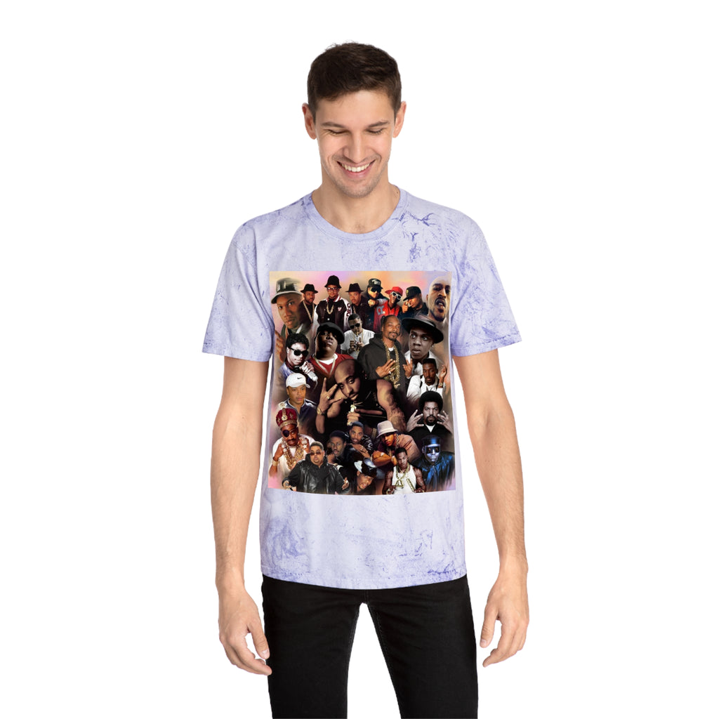 Retro Collage Tee — Vintage Hip-Hop Artist Montage Graphic T-Shirt