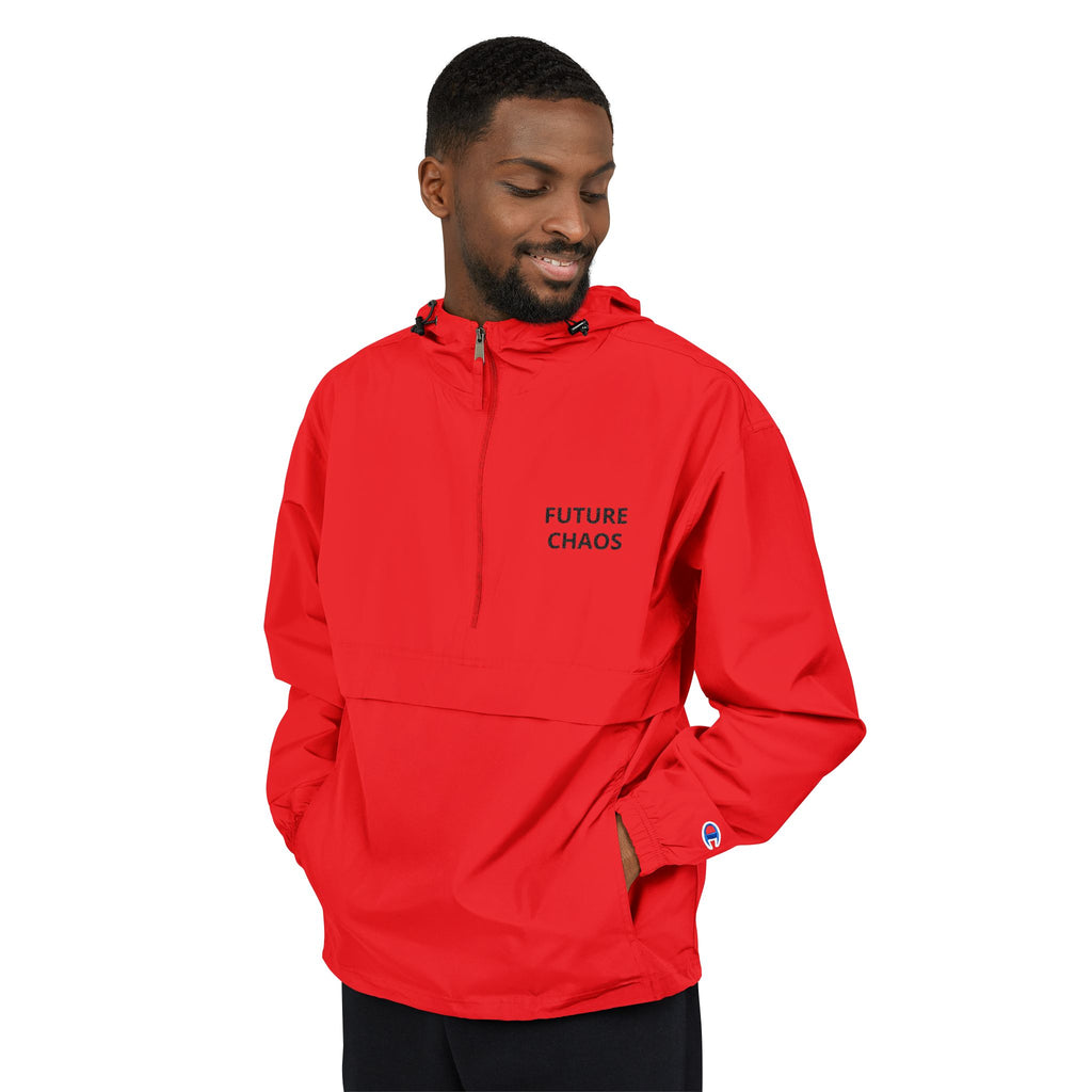 Orange Packable Anorak Jacket — Lightweight Windproof Outdoor Shell