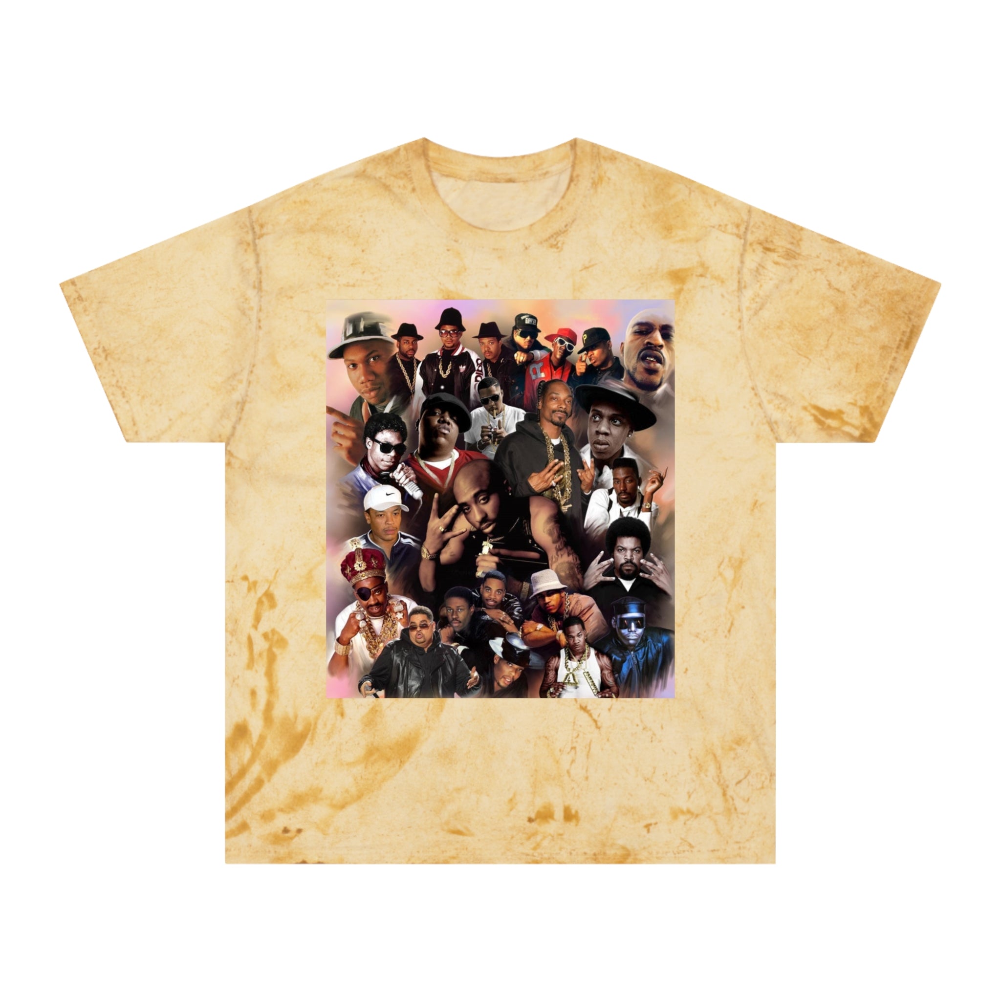 Retro Collage Tee — Vintage Hip-Hop Artist Montage Graphic T-Shirt
