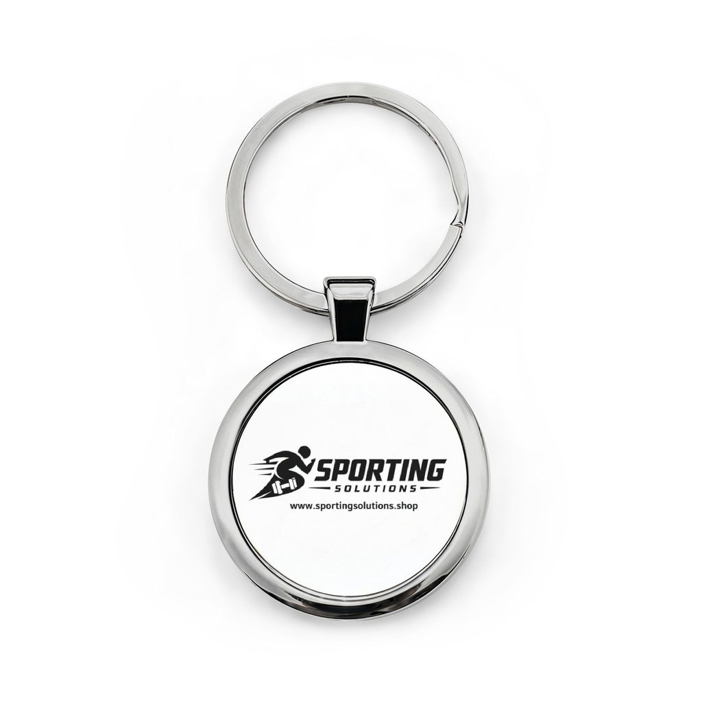 Sporting Solutions Round Stainless Steel Keychain — Sports Fan Gift
