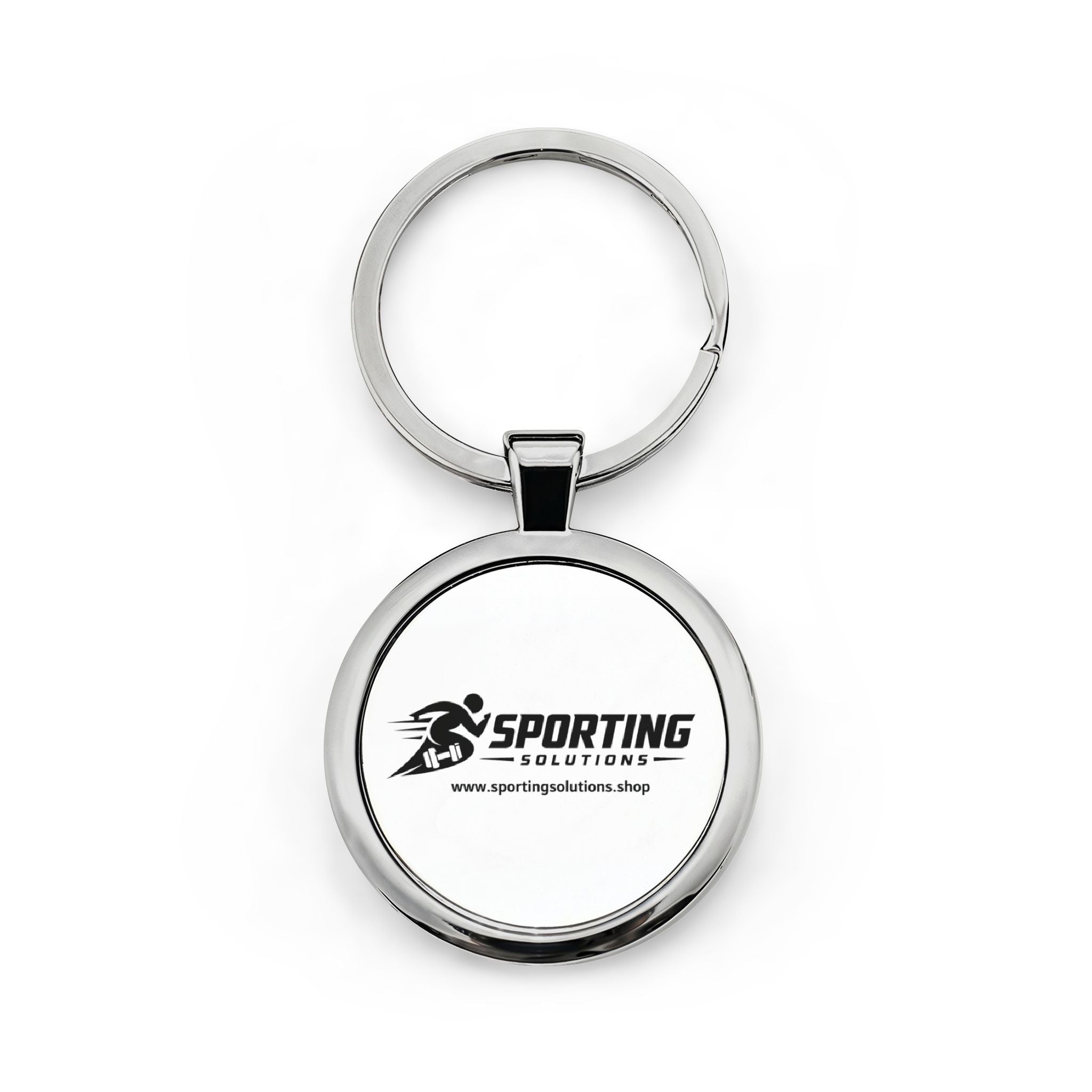 Sporting Solutions Round Stainless Steel Keychain — Sports Fan Gift