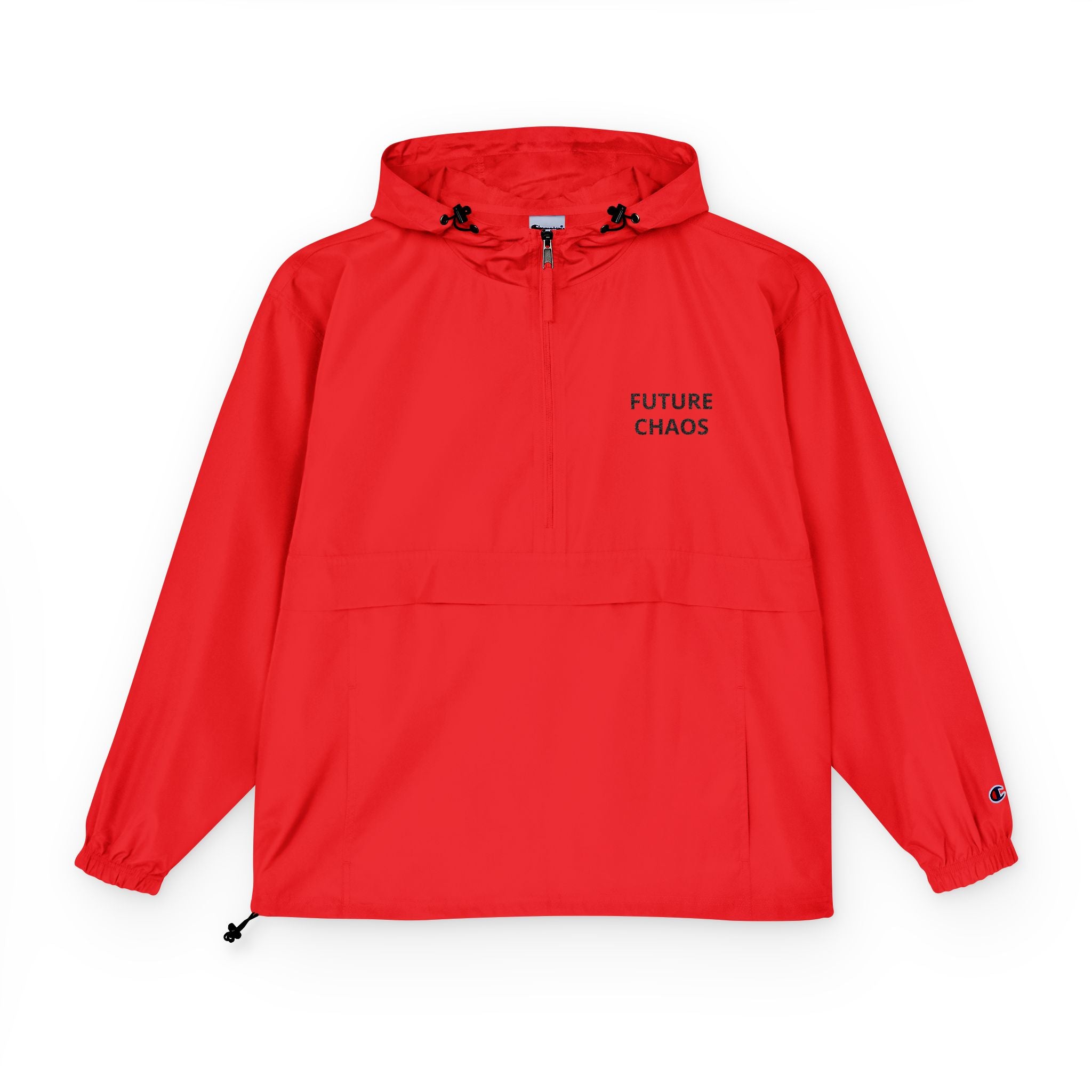 Orange Packable Anorak Jacket — Lightweight Windproof Outdoor Shell