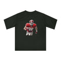 Football Running Back Graphic Tee — Red Jersey Player Design for Fans