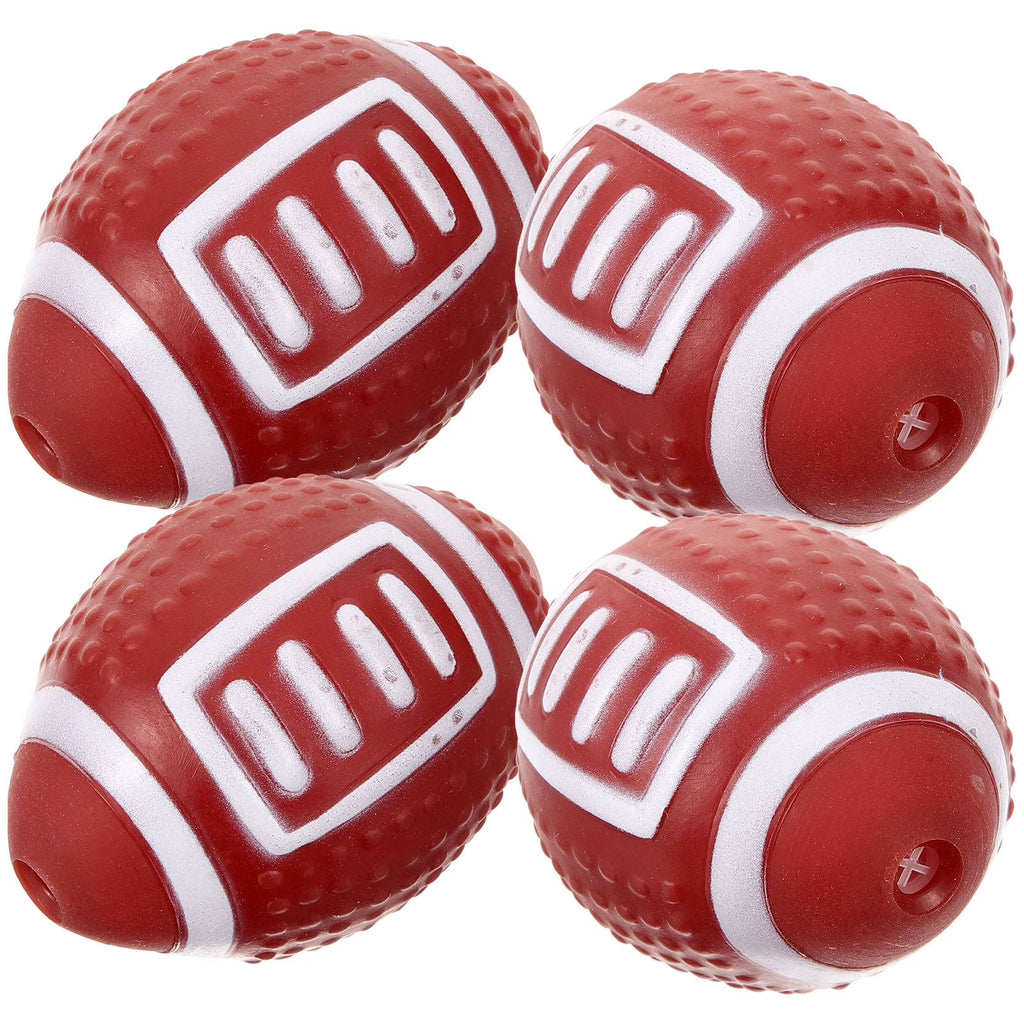 Light Brown Rubber Squeaky Football Dog Toy Indoor Outdoor Chew Play Pet Toy