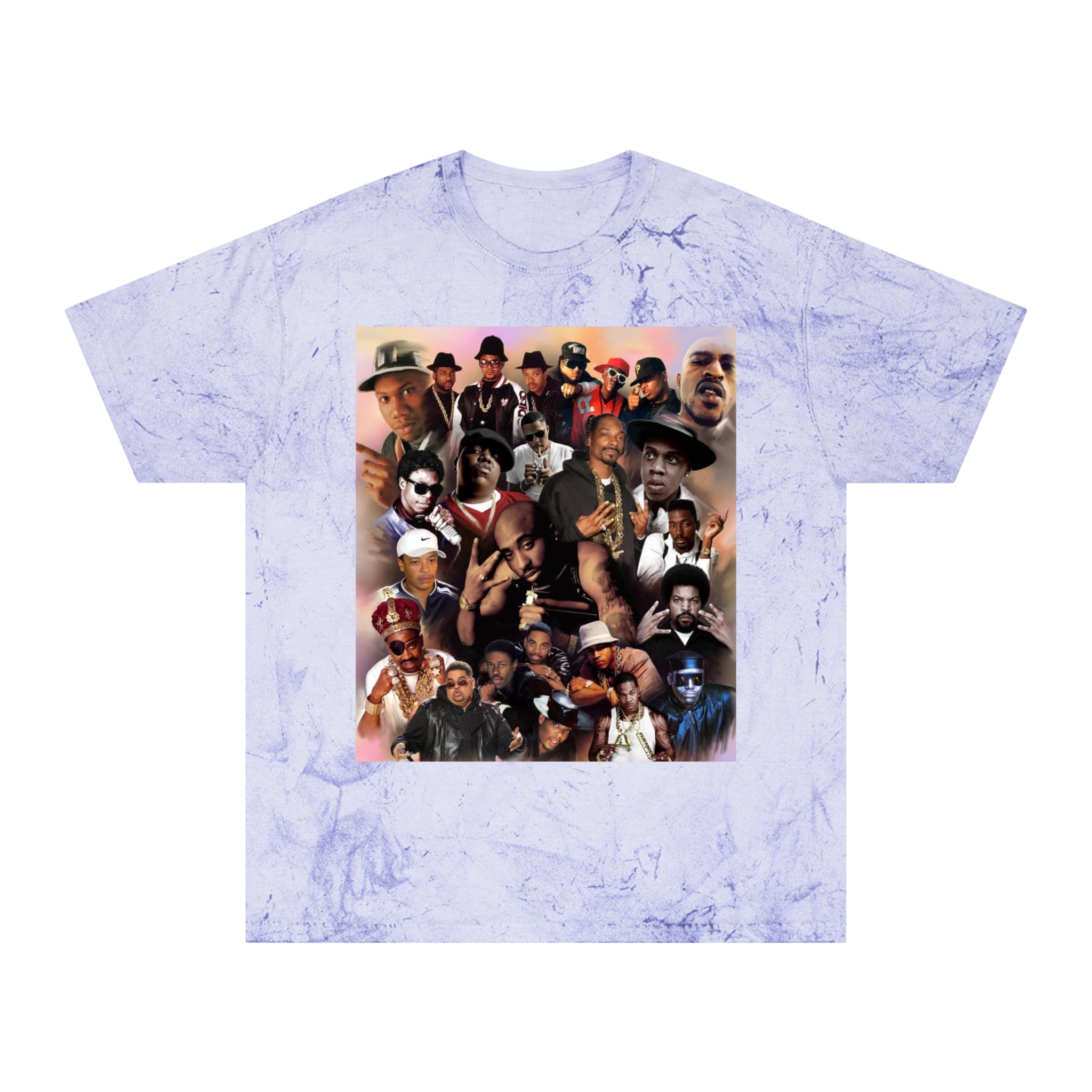Retro Collage Tee — Vintage Hip-Hop Artist Montage Graphic T-Shirt