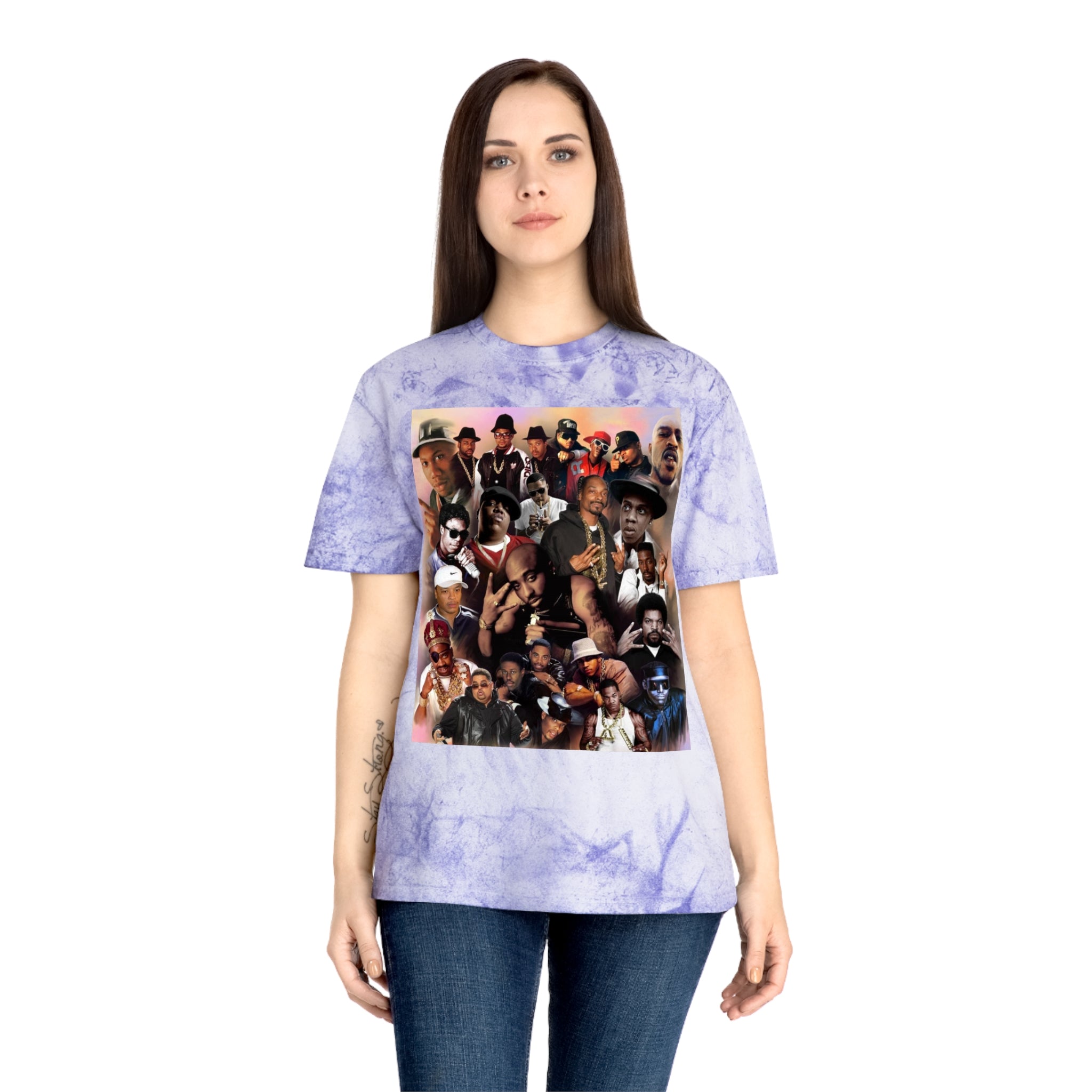 Retro Collage Tee — Vintage Hip-Hop Artist Montage Graphic T-Shirt