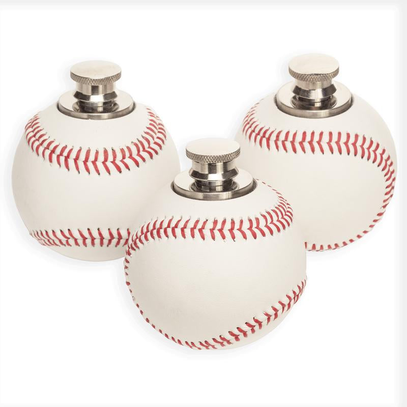 Baseball Flask, Made from a Real Leather Baseball, 1.5Oz