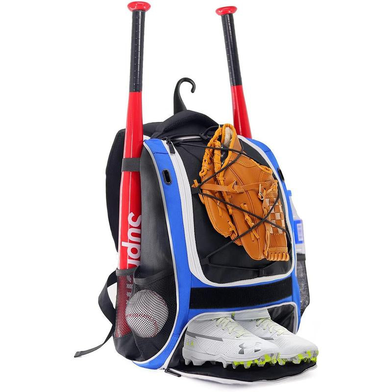 WOLT Youth Baseball Backpack for T-Ball & Softball Gear，Premium Youth and Adult Baseball Gear Backpack Bat Baseball Equipment