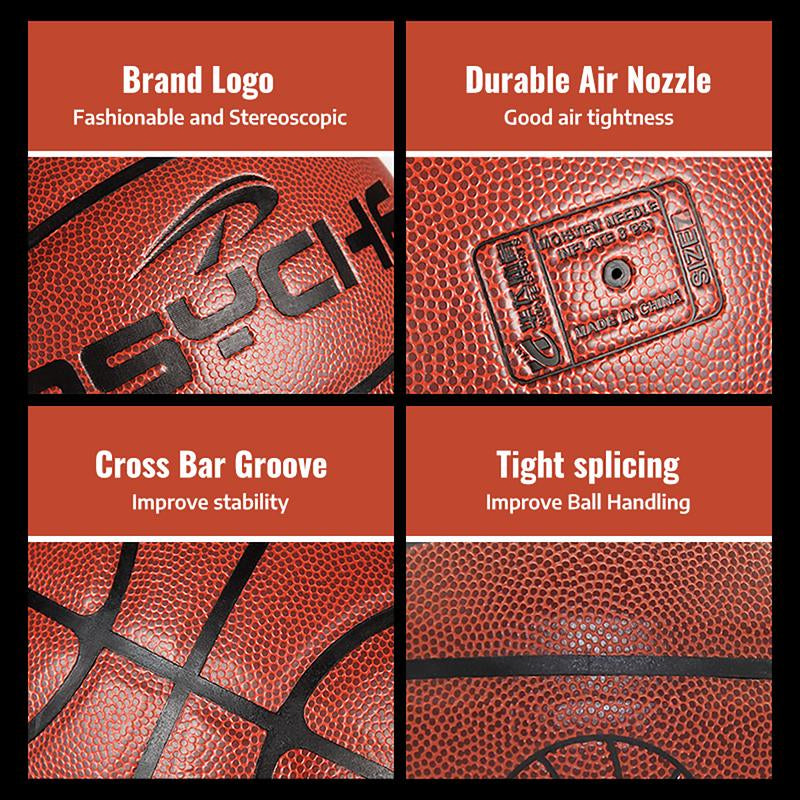 PSYCHE Size 7 Basketball Original Leather Basketball Ball Indoor Outdoor Basketball Games