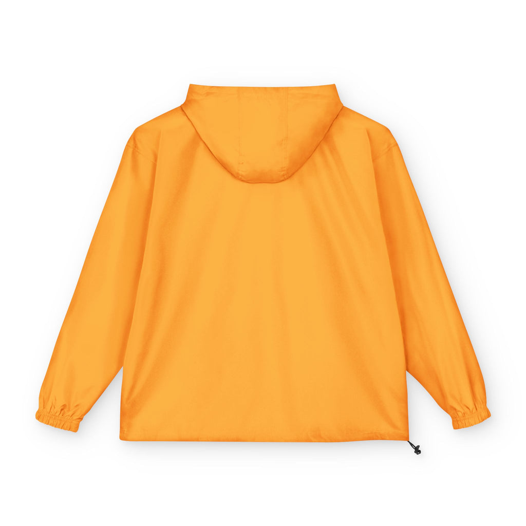 Orange Packable Anorak Jacket — Lightweight Windproof Outdoor Shell
