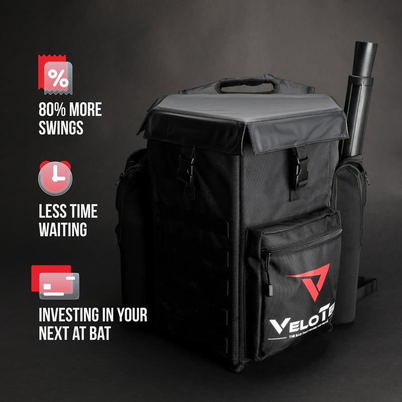 Velotee 2.0 Baseball & Softball Bat Bag with Batting Tee