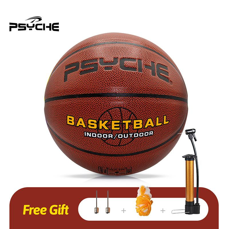 PSYCHE Basketball Size 7 Original Leather Basketball Training Basketball Ball Indoor Outdoor Basketball