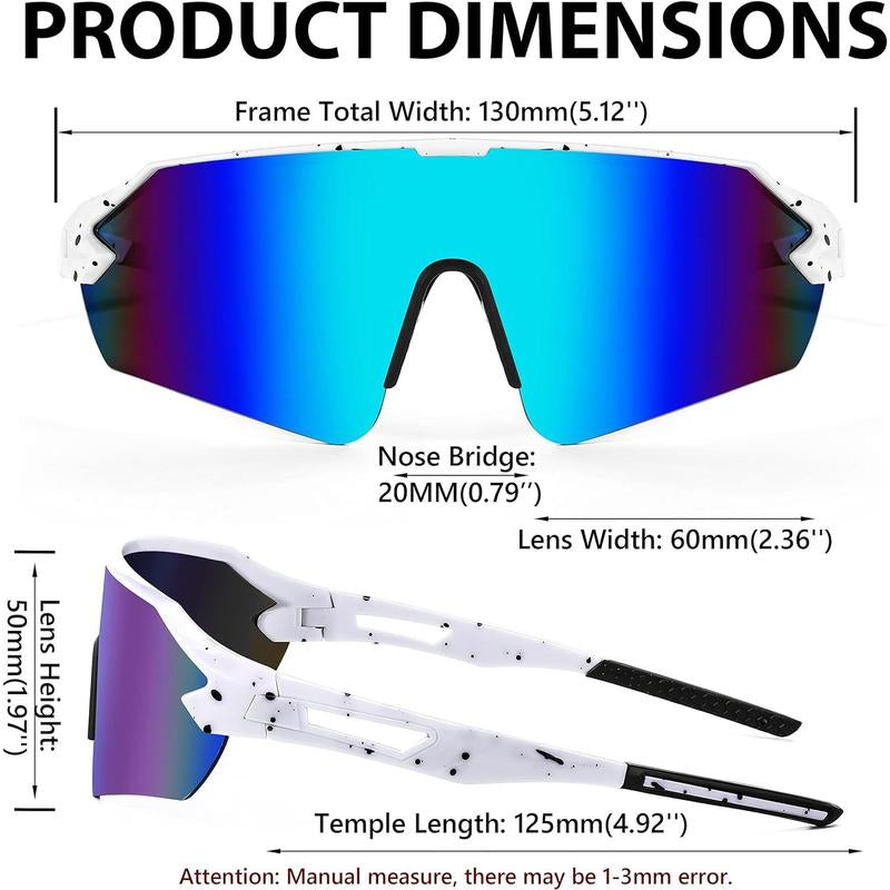 FEISEDY Sports Sunglasses for Men and Women, UV400 Protection Outdoor Cycling Driving Fishing Glasses B2987