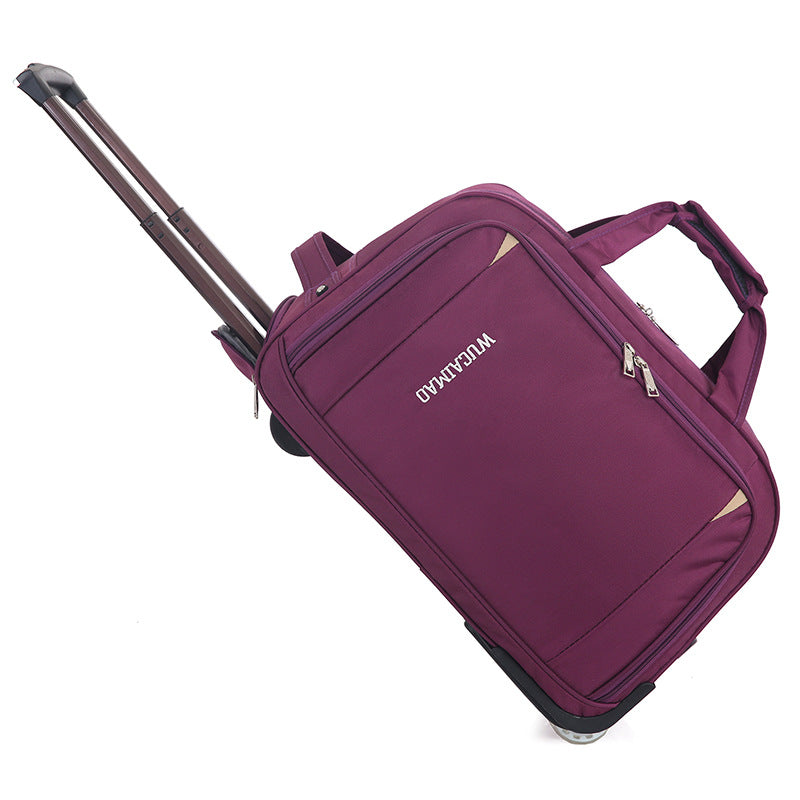 Oxford Cloth Trolley Bag Leisure Travel Folding Luggage