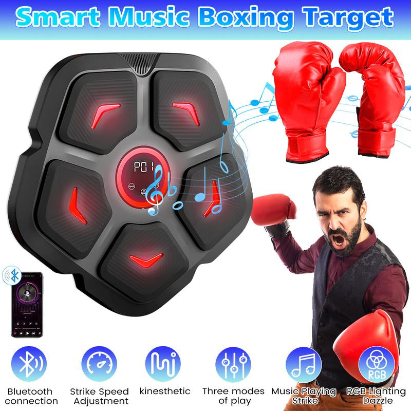 Music Boxing Machine, Rechargeable Boxing Equipment Wall Mount, Smart Boxing Target Workout Machine, Electronic Focus Agility Training Digital for Adults