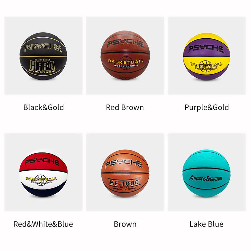 PSYCHE Leather Basketball Official Size 7 Outdoor Basketball Training Basketball Indoor Basketball Game Basketball Ball