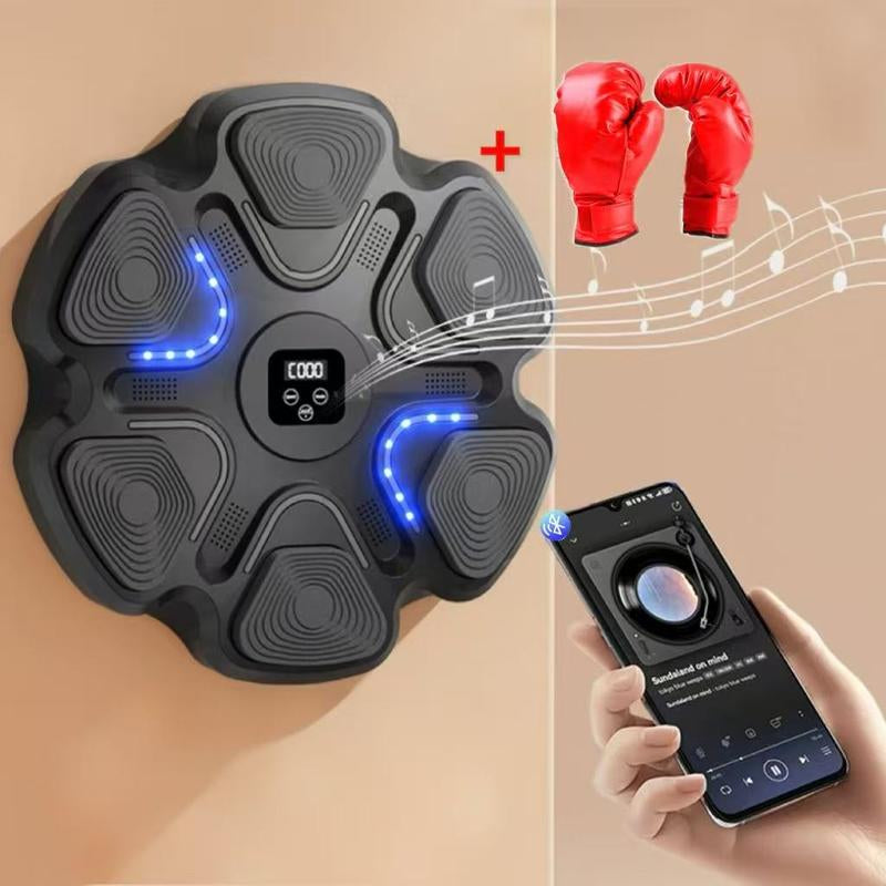 Music Boxing Machine, Rechargeable Boxing Equipment Wall Mount, Smart Boxing Target Workout Machine, Electronic Focus Agility Training Digital for Adults