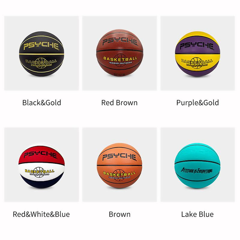 PSYCHE Basketball Size 7 Original Leather Basketball Training Basketball Ball Indoor Outdoor Basketball