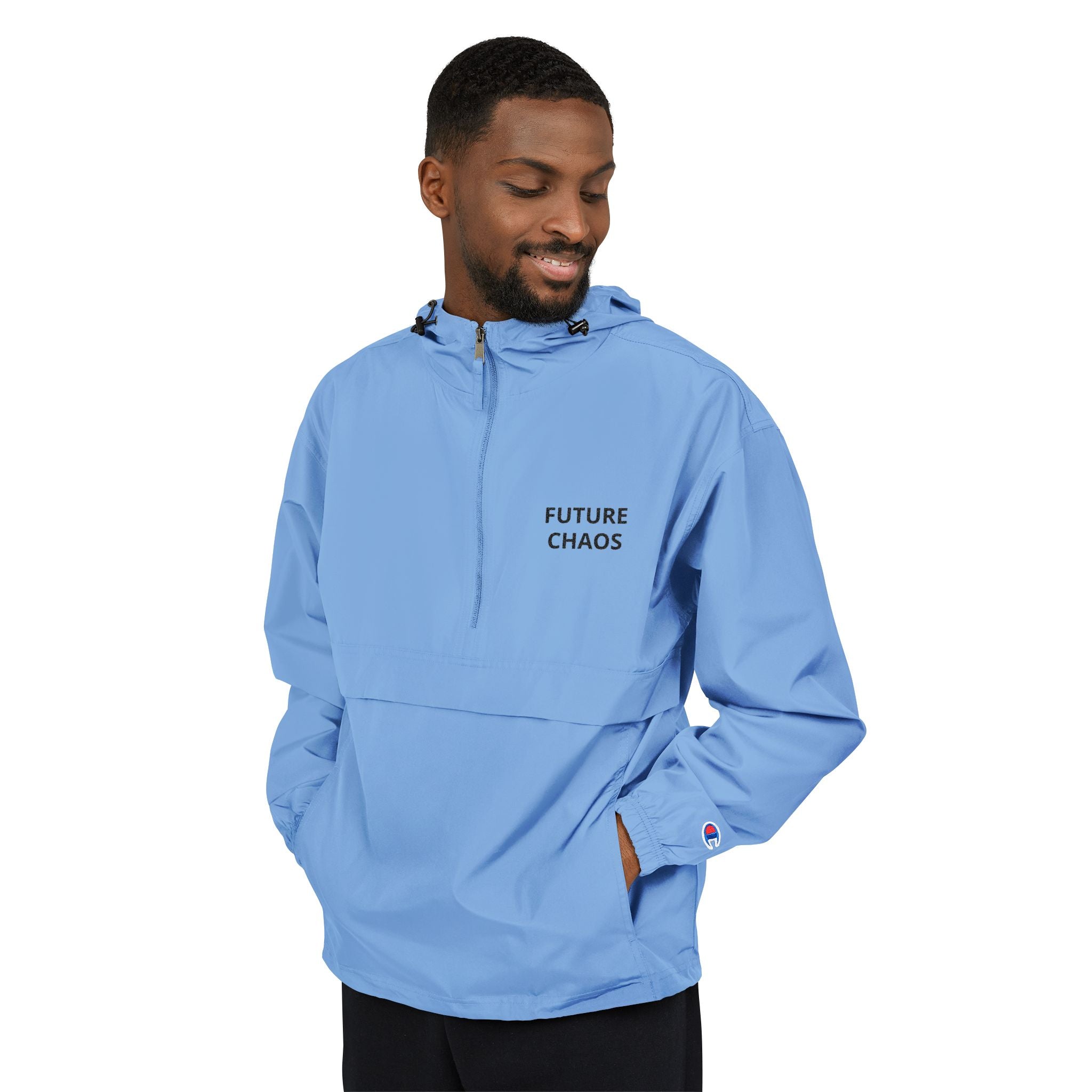 Orange Packable Anorak Jacket — Lightweight Windproof Outdoor Shell