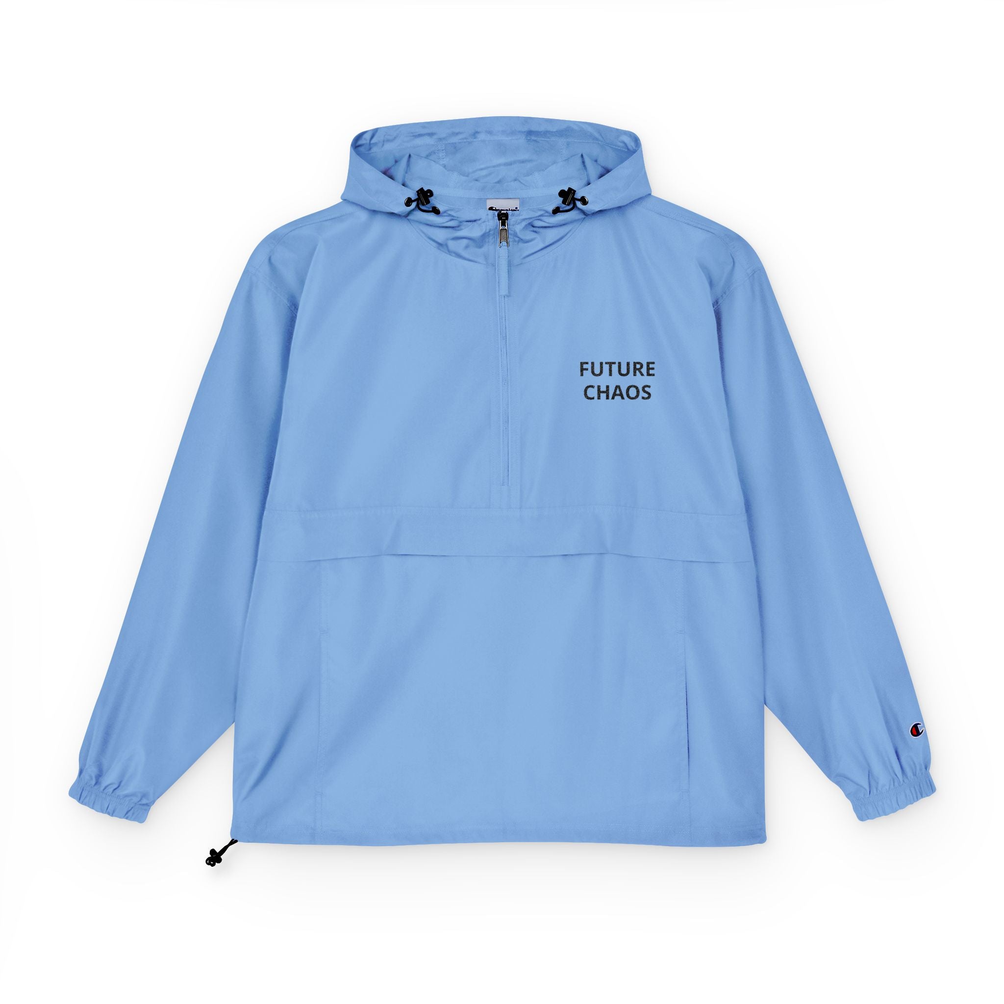 Orange Packable Anorak Jacket — Lightweight Windproof Outdoor Shell