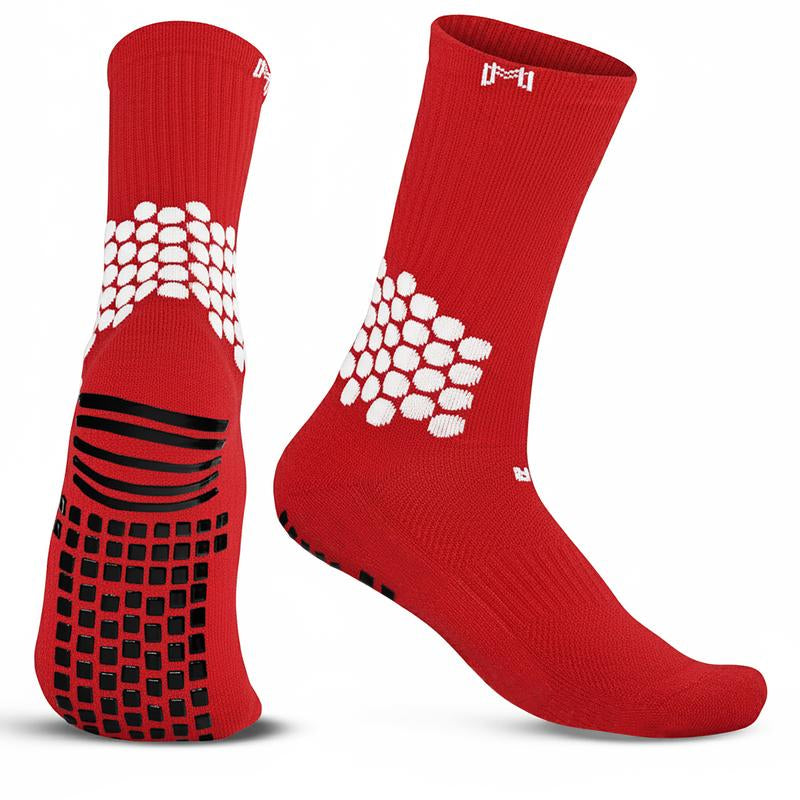 Medicaptain Soccer Grip Socks with Cushion Ankle Protection, Nonslip Soccer Socks, Blister Prevention Athletic Sock for Soccer, Basketball, Football