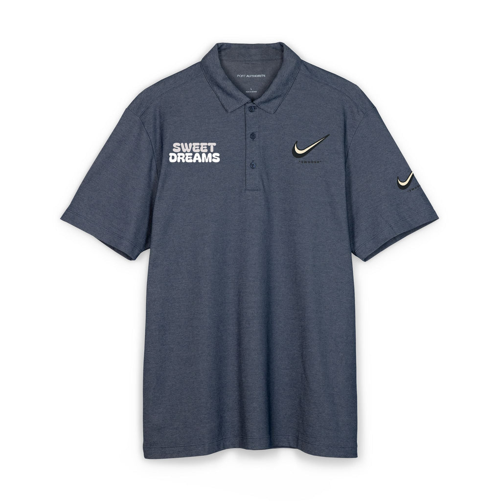 Sweet Dreams Polo Shirt — Black Nike Swoosh Embroidered Collared Tee