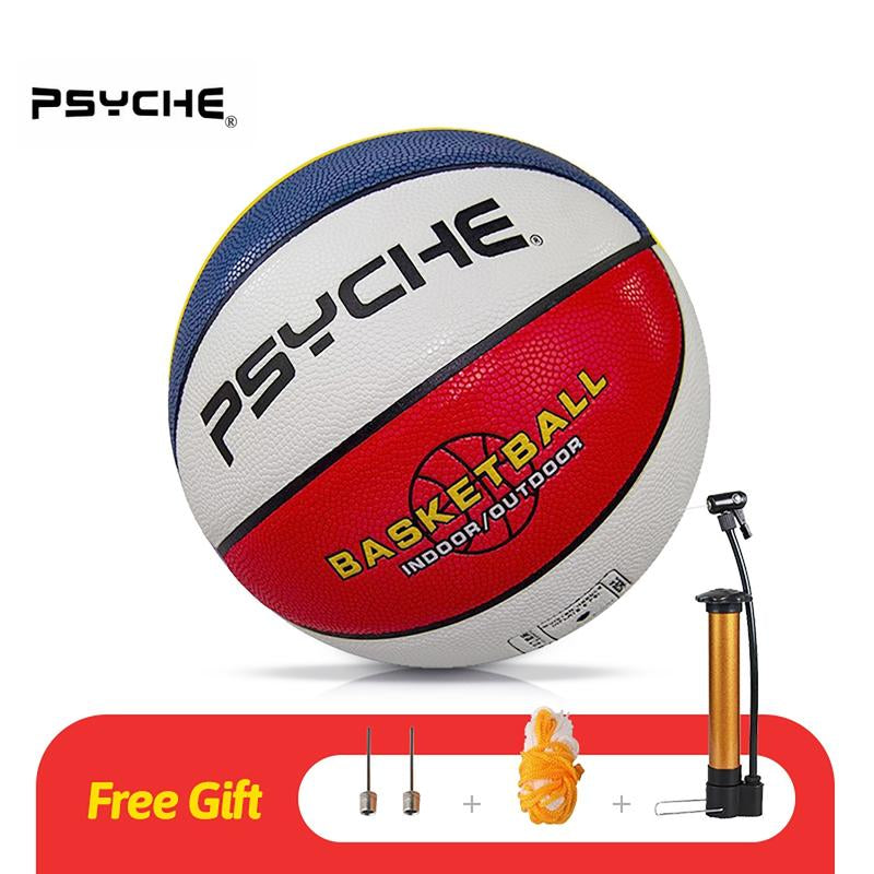 PSYCHE Size 7 Basketball Original Leather Basketball Ball Indoor Outdoor Basketball Games