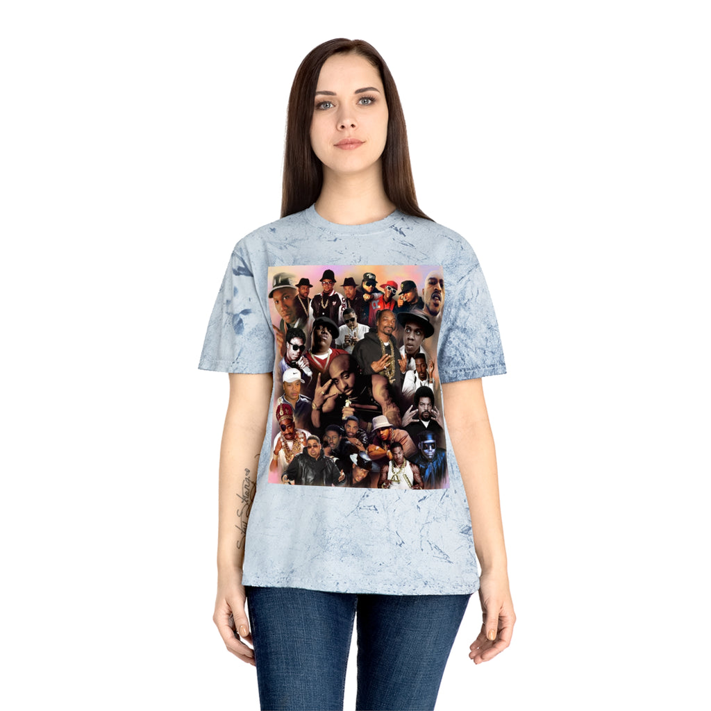 Retro Collage Tee — Vintage Hip-Hop Artist Montage Graphic T-Shirt