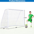 ZENY 8/10/12Ft Soccer Goal Net PVC Frame Soccer Net Portable for Adult Kids Home Outdoor Soccer Training W/Carry Bag