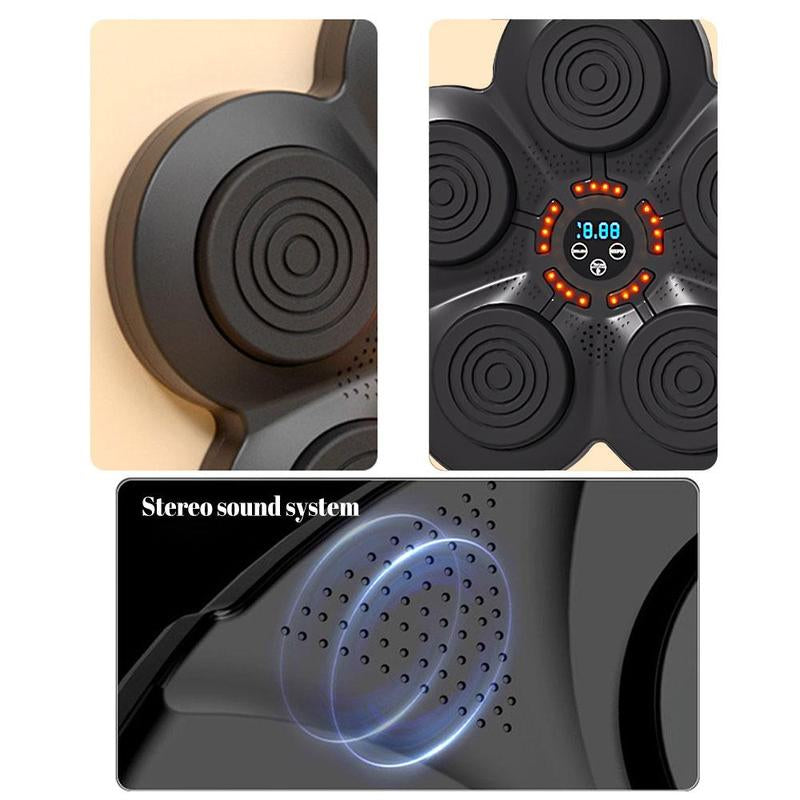 Music Boxing Machine, Rechargeable Boxing Equipment Wall Mount, Smart Boxing Target Workout Machine, Electronic Focus Agility Training Digital for Adults