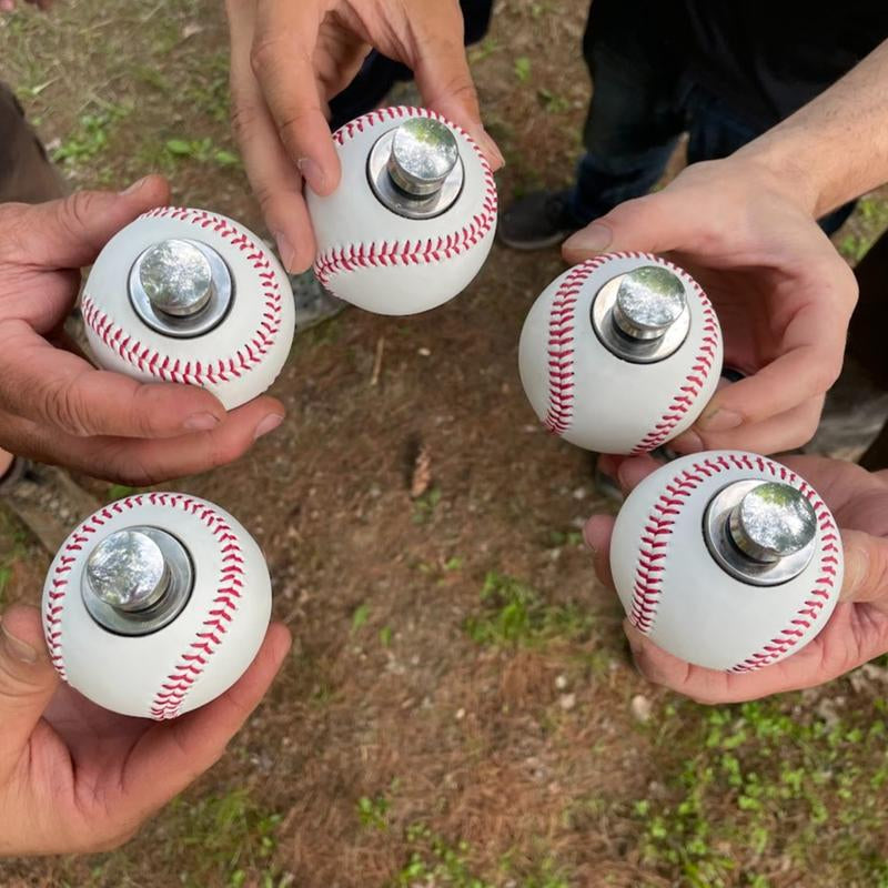 Baseball Flask, Made from a Real Leather Baseball, 1.5Oz