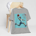 Basketball Slam Dunk T-Shirt — Athletic Player Graphic Tee for Fans & Players
