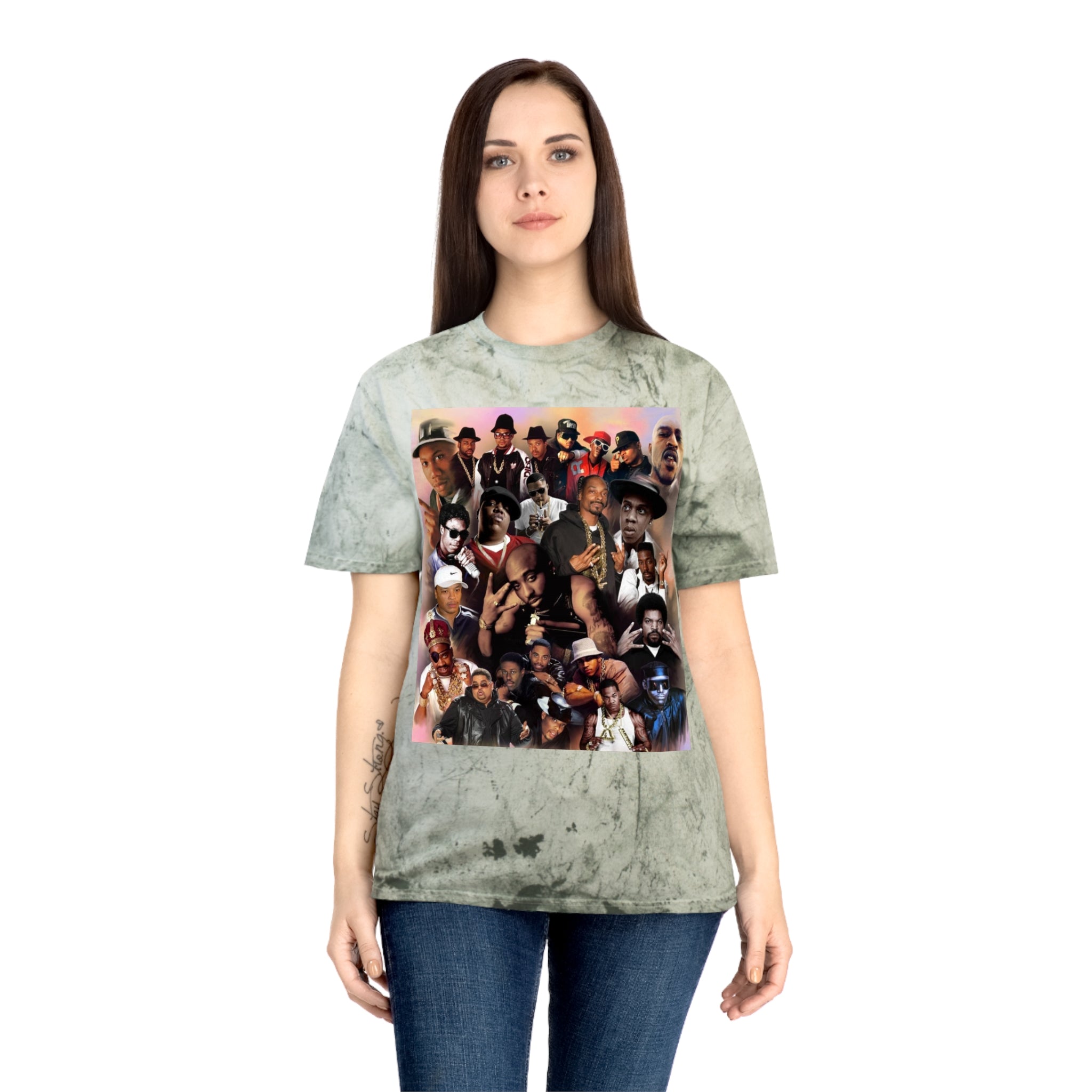 Retro Collage Tee — Vintage Hip-Hop Artist Montage Graphic T-Shirt