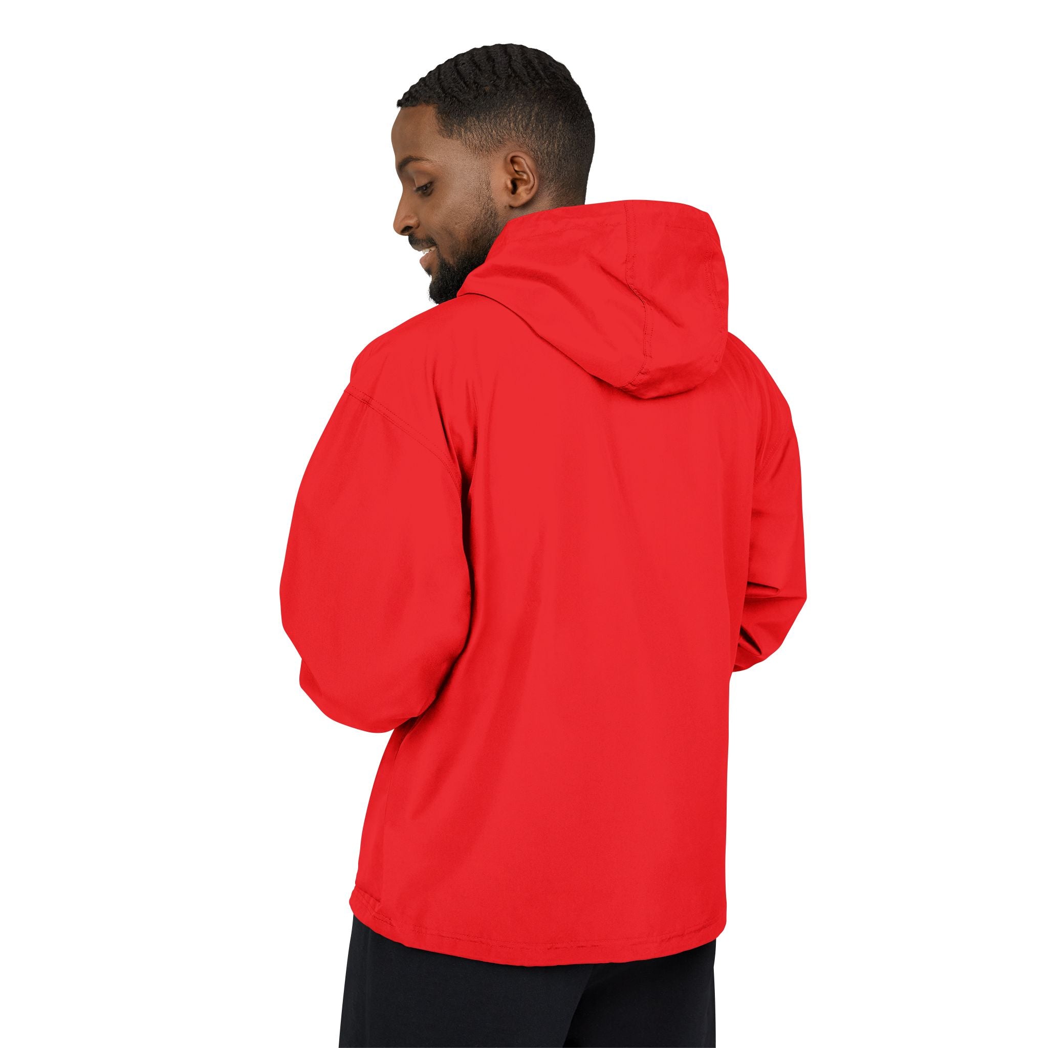 Orange Packable Anorak Jacket — Lightweight Windproof Outdoor Shell