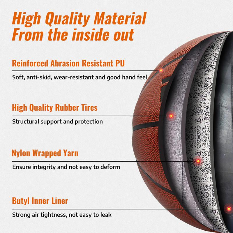 PSYCHE Size 7 Basketball Original Leather Basketball Ball Indoor Outdoor Basketball Games