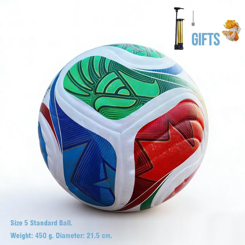 Durable Soccer Ball Size 5 with Air Pump Net Bag Needle,Training Soccer