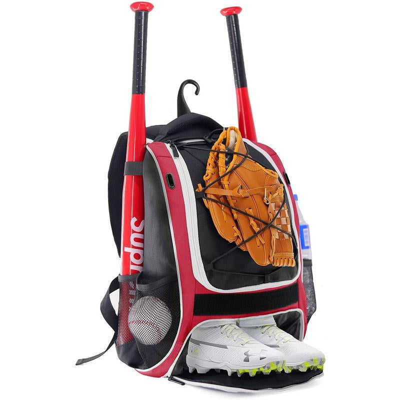 WOLT Youth Baseball Backpack for T-Ball & Softball Gear，Premium Youth and Adult Baseball Gear Backpack Bat Baseball Equipment