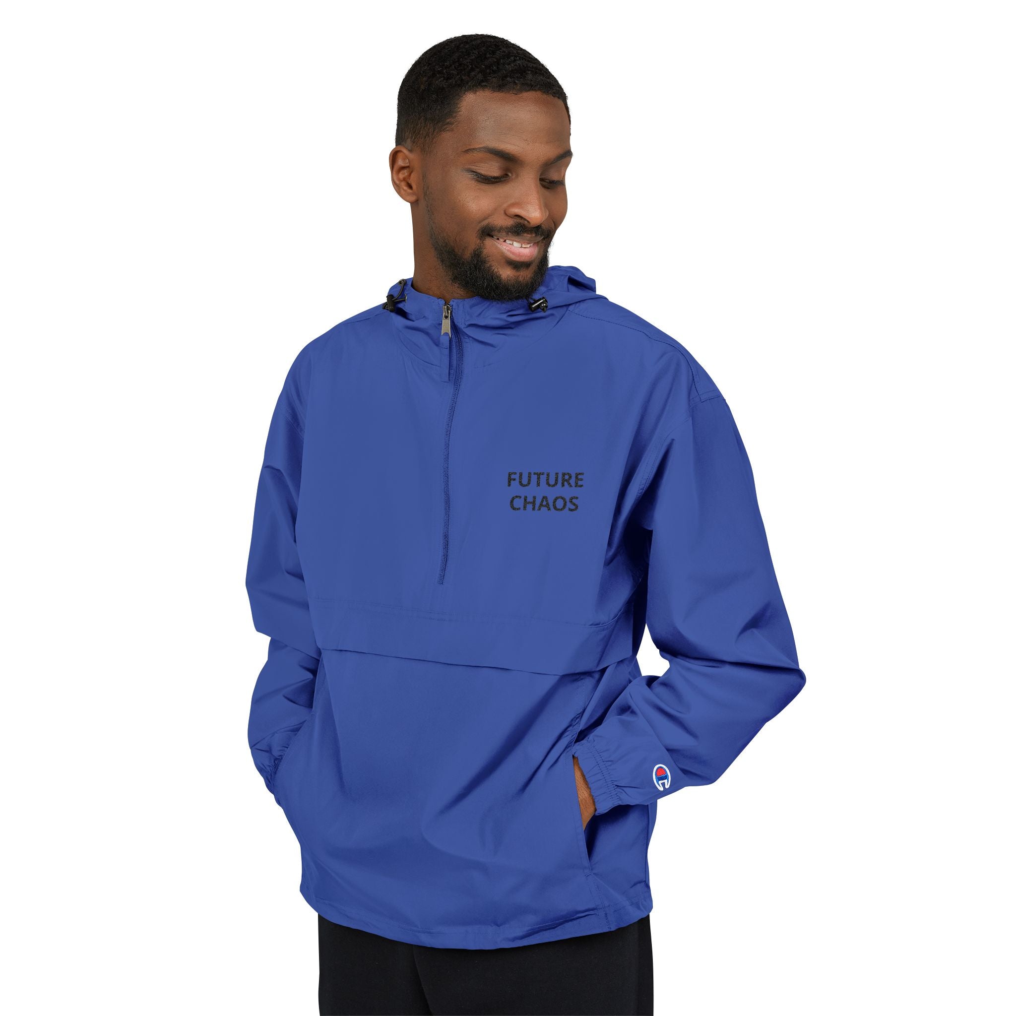Orange Packable Anorak Jacket — Lightweight Windproof Outdoor Shell