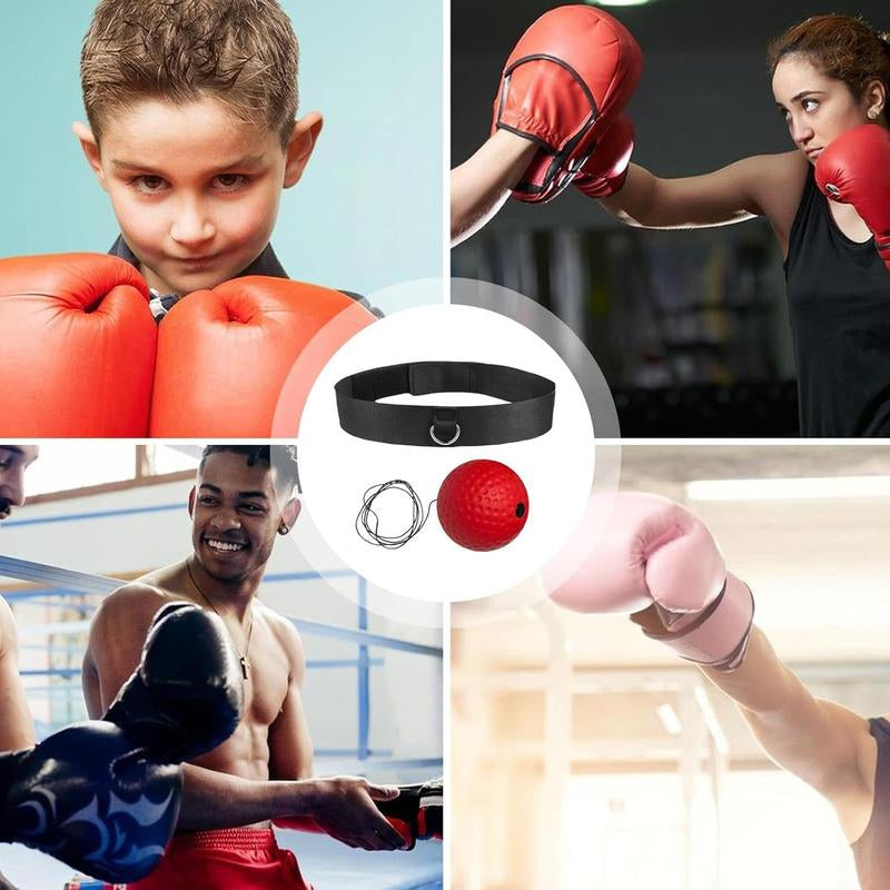 Boxing Reflex Ball Headband, Boxing Reflex Ball - Headband Boxing Ball - Head Mounted Boxing Reaction Ball - Adjustable Boxing Training Ball - Boxing Training Reaction Ball - Boxing Gear Punching Ball