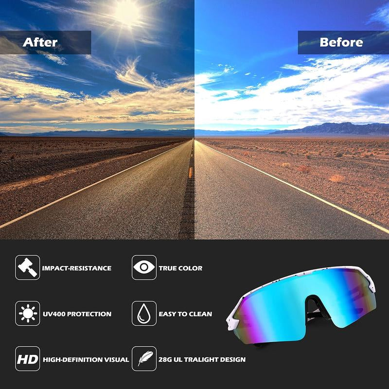 FEISEDY Sports Sunglasses for Men and Women, UV400 Protection Outdoor Cycling Driving Fishing Glasses B2987