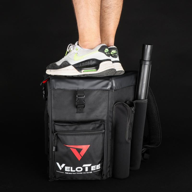 Velotee 2.0 Baseball & Softball Bat Bag with Batting Tee