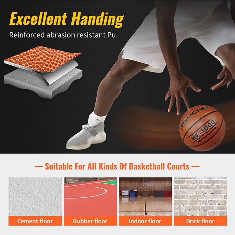 PSYCHE Leather Basketball Official Size 7 Outdoor Basketball Training Basketball Indoor Basketball Game Basketball Ball