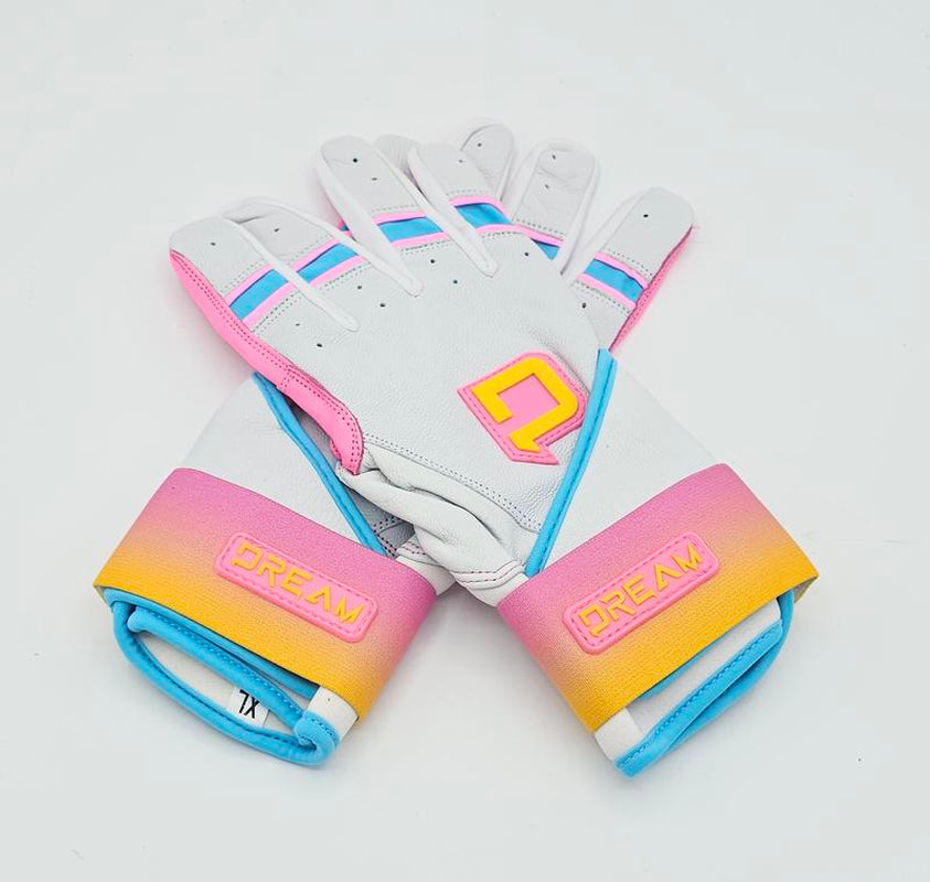 Dream Glove Co Dual Strap Sunshine Baseball/Softball Batting Gloves