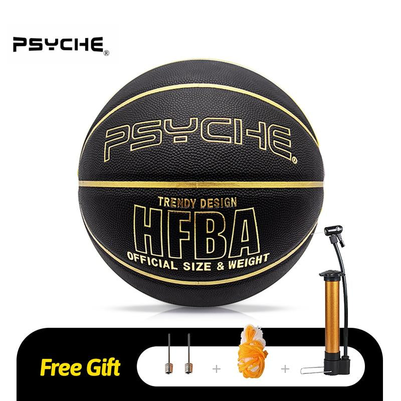 PSYCHE Size 7 Basketball Original Leather Basketball Ball Indoor Outdoor Basketball Games