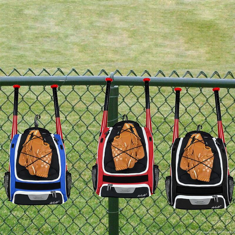 WOLT Youth Baseball Backpack for T-Ball & Softball Gear，Premium Youth and Adult Baseball Gear Backpack Bat Baseball Equipment