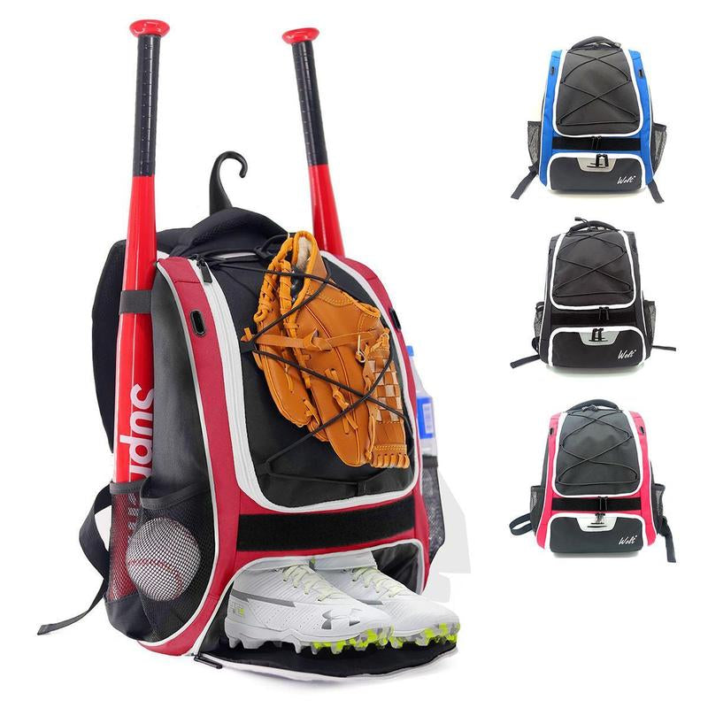 WOLT Youth Baseball Backpack for T-Ball & Softball Gear，Premium Youth and Adult Baseball Gear Backpack Bat Baseball Equipment