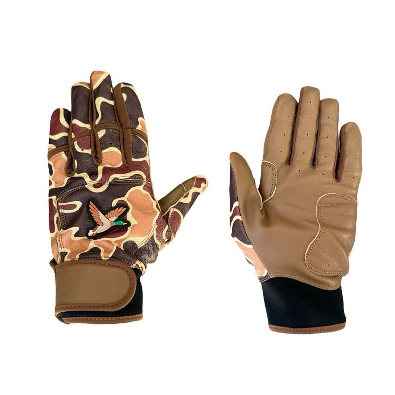 Duck Hunter Camo Baseball Batting Gloves; High Quality Camo Baseball Gloves
