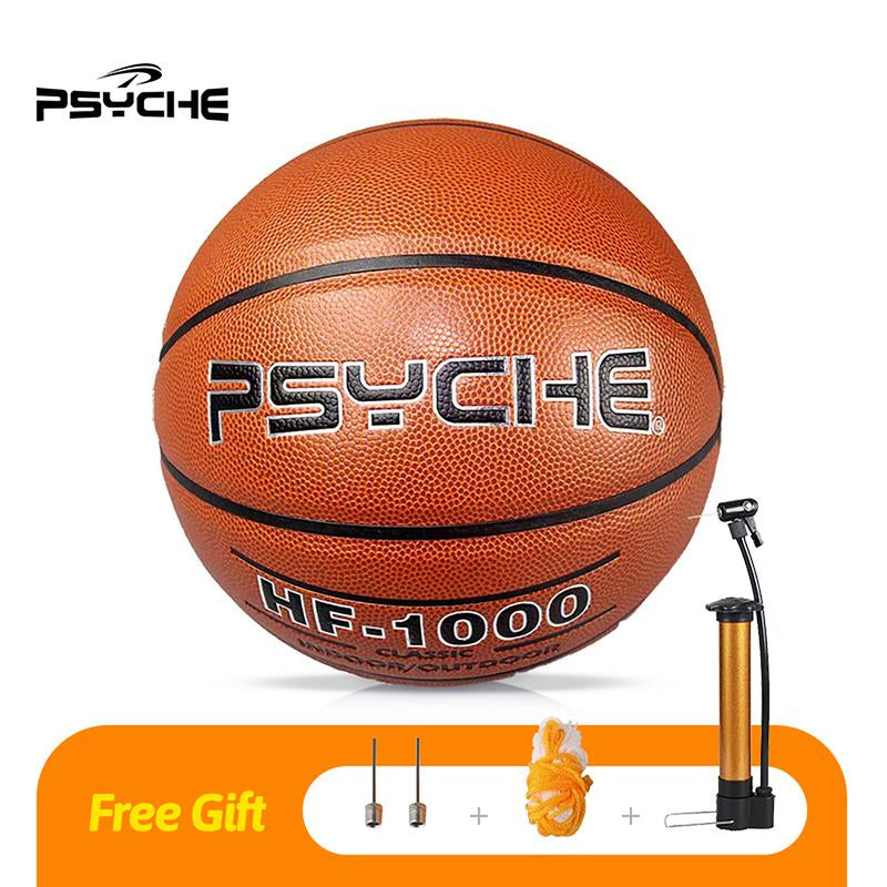 PSYCHE Basketball Size 7 Original Leather Basketball Training Basketball Ball Indoor Outdoor Basketball